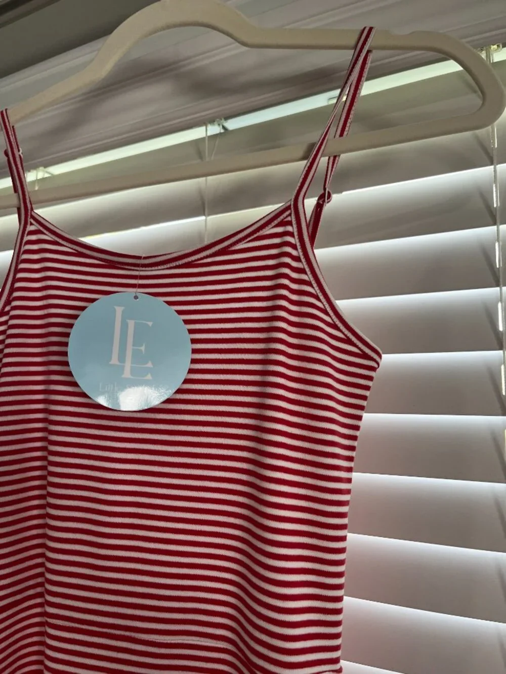 Girl - 12 - NWT Little English Strappy Sundress in Red & White Stripe